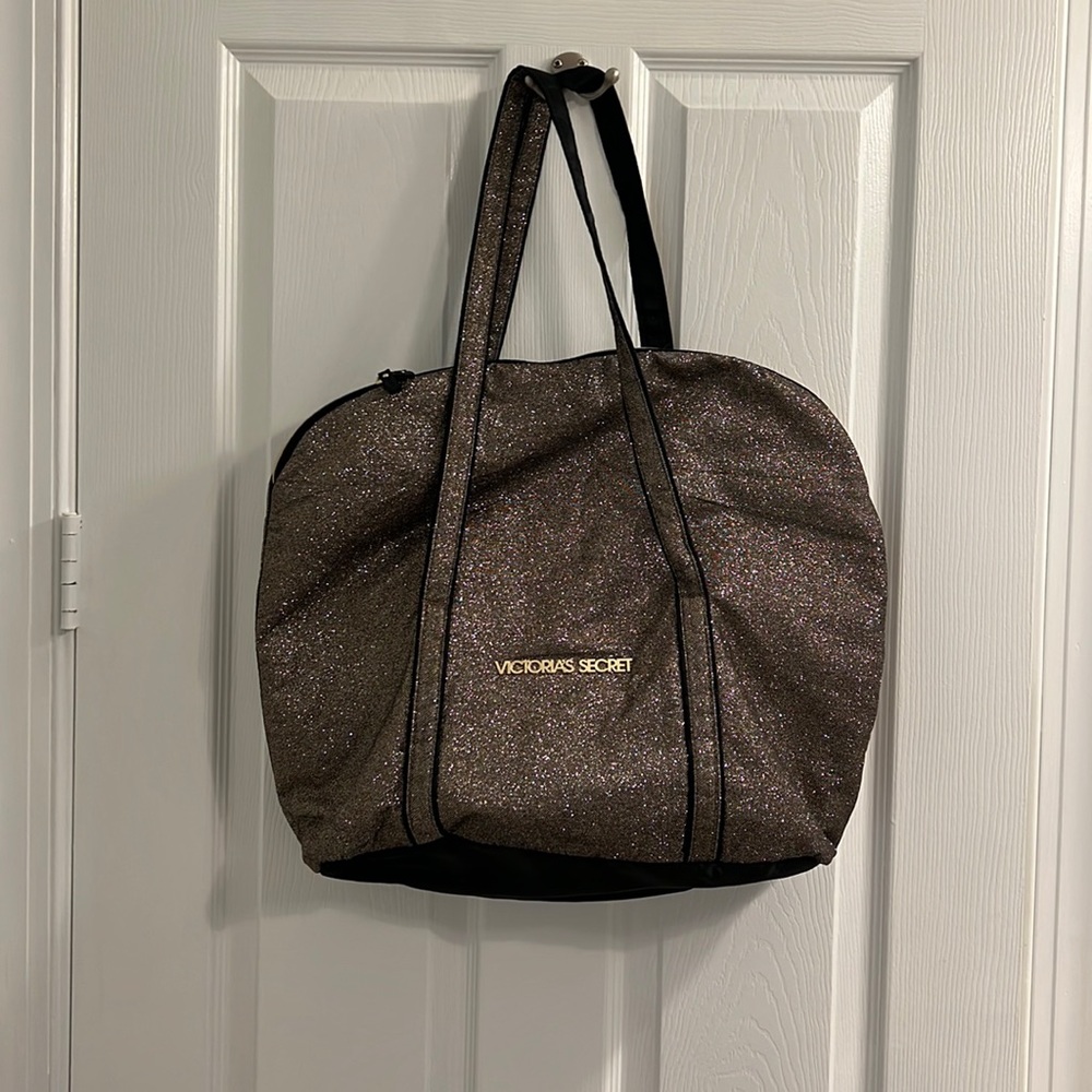 NWOT Victorias Secret gold sparkle bag